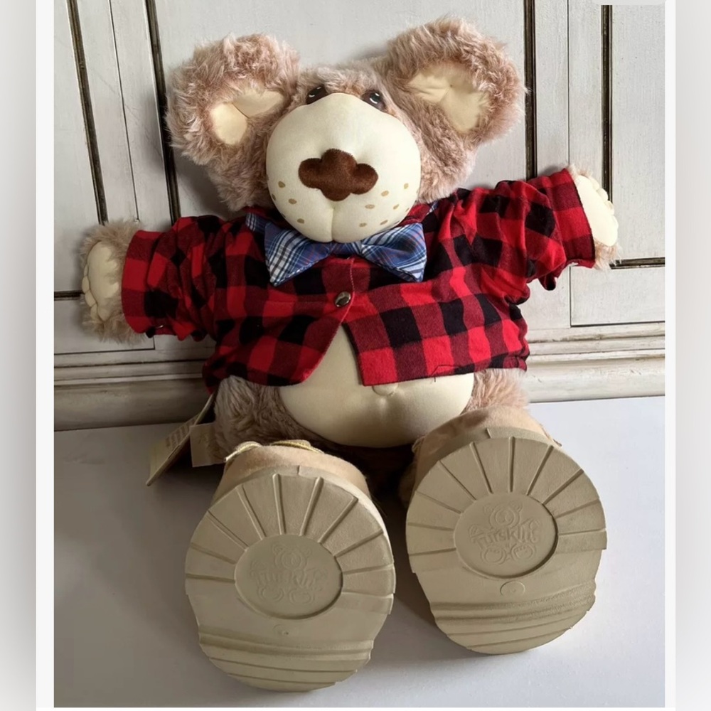 Furskins Farrell Furskin Teddy Bear Plush Xavier Roberts 22" Coleco 1985 w/tags